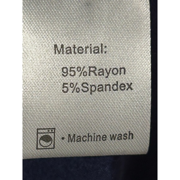 GRECERELLE Spring Summer Women’s Dress Casual Long Sleeve Navy XL - Picture 9 of 10